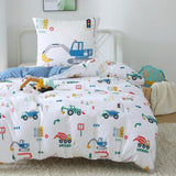 Fekohipy Bettwäsche 135X200 Mädchen Einhorn Kinderbettwäsche Rosa 3D-Druck Mikrofaser Regenbogen Kinder Bettbezug Mit Zwierzweissung Und 1 Kissenbezug 80X80Cm 2-Teilige Kinderbettwäsche-Set Naty Shop Blaue Bagger 135X800C0C