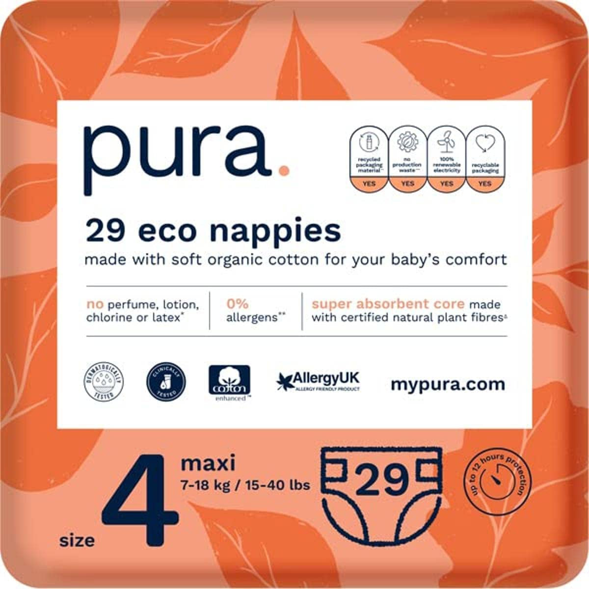 Eco babybleer - størrelse 3 (4-9 kg), 1 pakke (26 bleer), ultrabløde bleer til følsom hud, økologisk bomuld, op til 12 timers lækagebeskyttelse, ny størrelsesguide