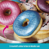 DECOCINO Metallisk Pastelfarvepulver (3X2G) – Blå, lilla og lyserød – Fødevarefarvepulver – Glitterpulver Velegnet til fondant som kagepynt og kagepynt!