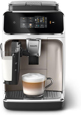 PHILIPS automatisk espressomaskine 2300-serien - 4 drinks, moderne farvetouchskærm, LatteGo mælketilberedningssystem, SilentBrew, 100% keramisk kværn, AquaClean-filter. Mat sort (EP2330/10)