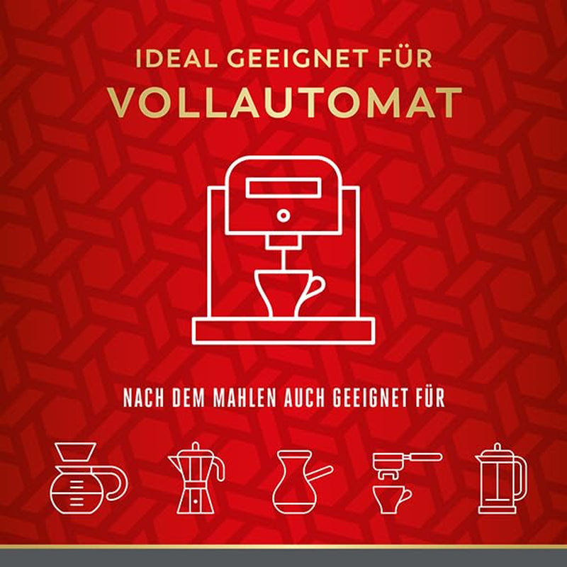 Vienna Melange - 500g fuldkorn | Klassisk wienerkaffeblanding | Aromatisk kaffe fremstillet af 100 % Arabica bønner Ideel til fuldautomatiske kaffemaskiner og espressomaskiner