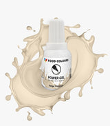 Gel madfarve, beige, champagnefarve, 20 g. Food coloring for a wide range of applications for decorating cakes, tarts, cream, sponge cake, royal icing, macarons.