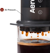AeroPress original kaffe- og espressomaskine, bærbar barista-kaffemaskine med kammer, stempel og filtre, hurtig kaffe- og espressomaskine