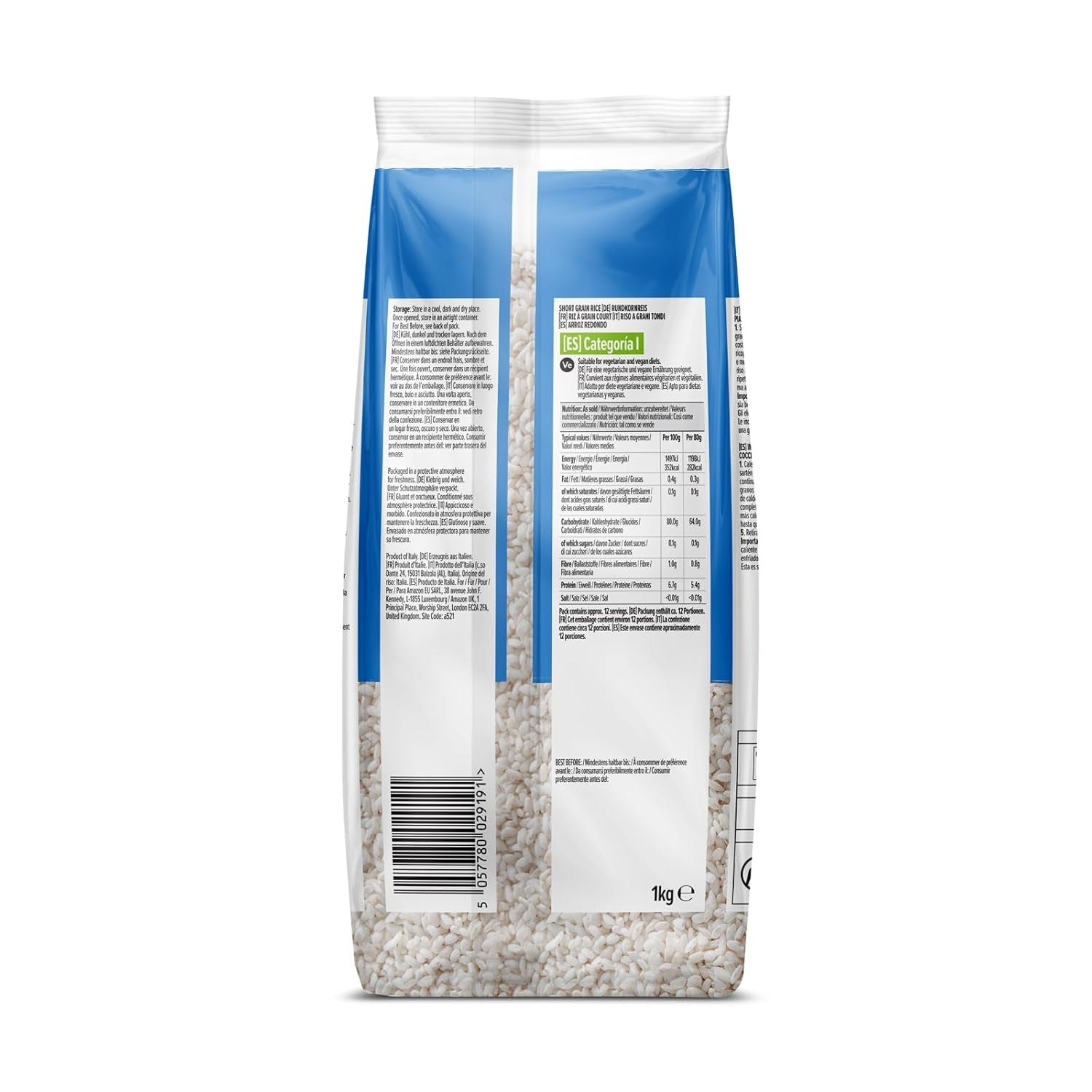 Kortkornet ris fra Amazon, 1 kg