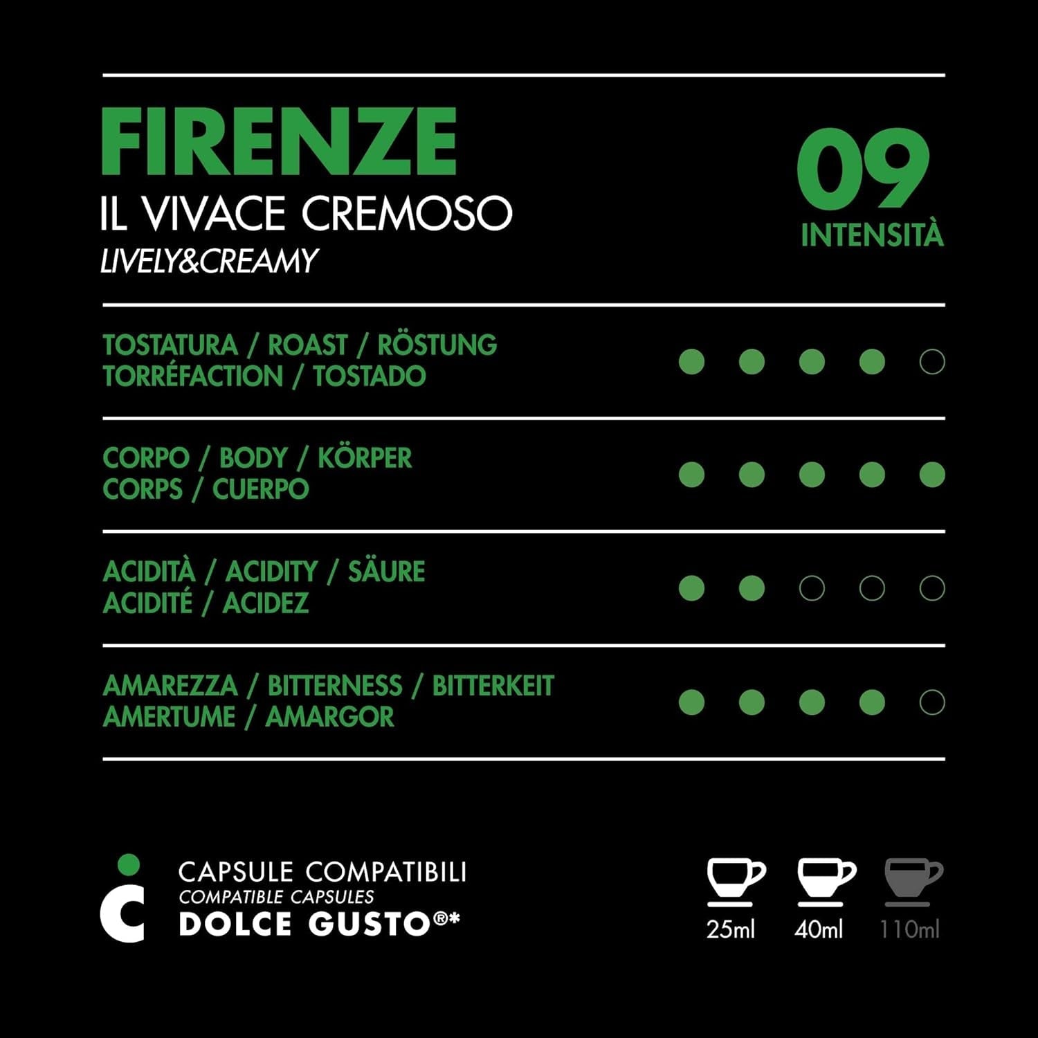Nescafè Dolce Gusto, 96 Kaffeekapseln mit dem Nescafè-Dolce-Gusto-System kompatibel - Il Caffè Italiano - Mischung Firenze, Intensität 9