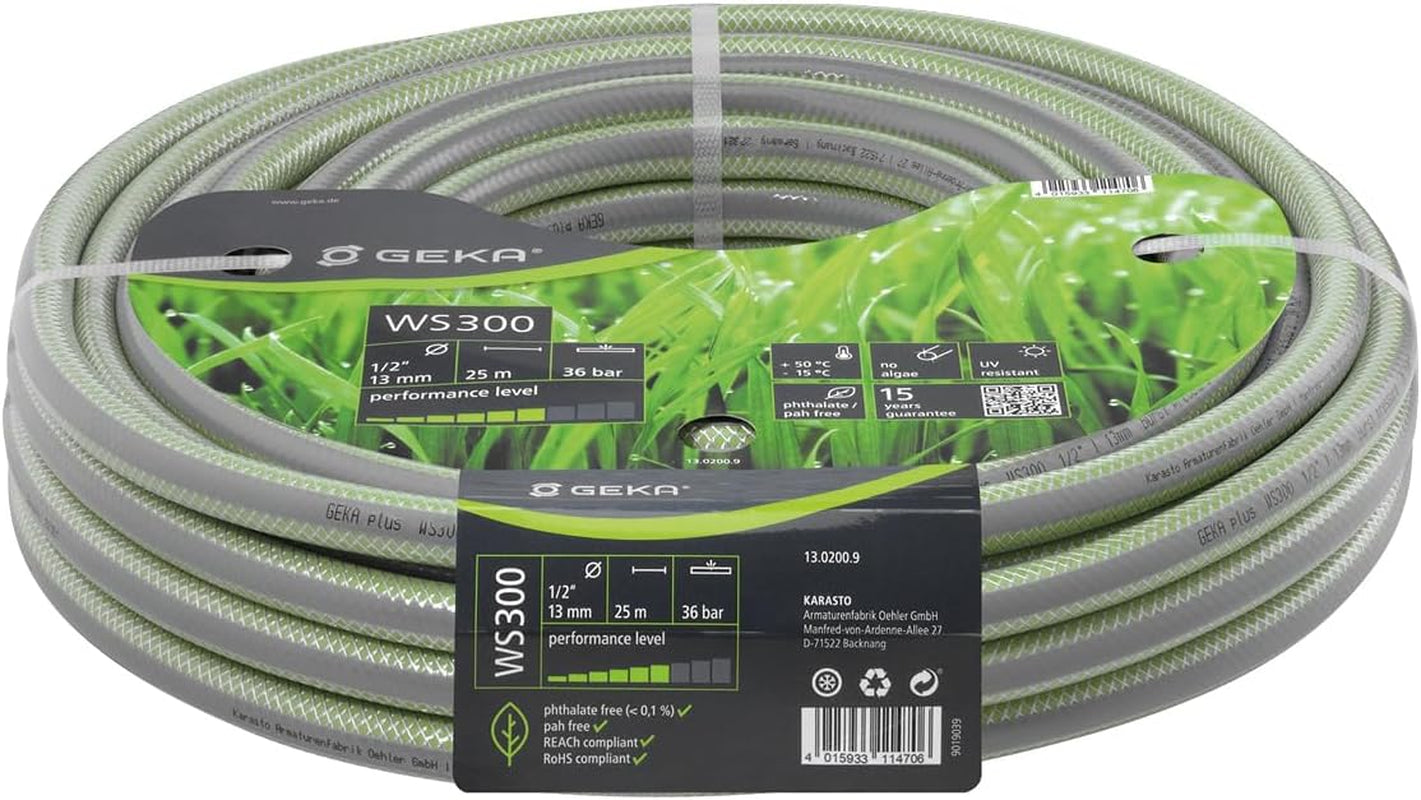 plus vandslange WS400 (længde ca. 25 meter, 5-lags slangekonstruktion, materialer af høj kvalitet, trykfast og formstabil) 13.0210.9