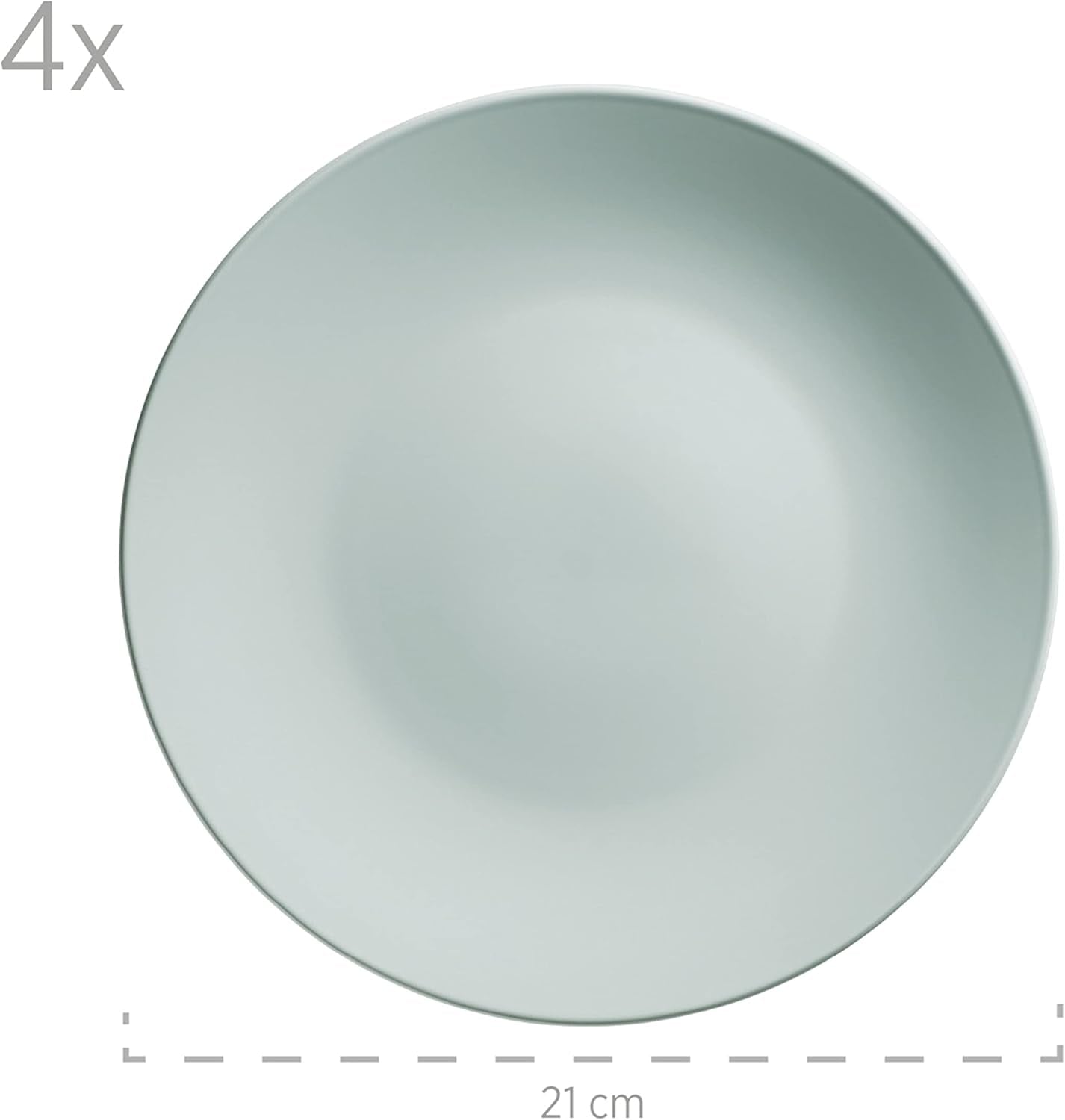 MÄSER Pastel Selection, Modernes Geschirr Set for 4 Personen, 16-teiliges Kombiservice aus Keramik, Steinzeug, Türkis-Grün