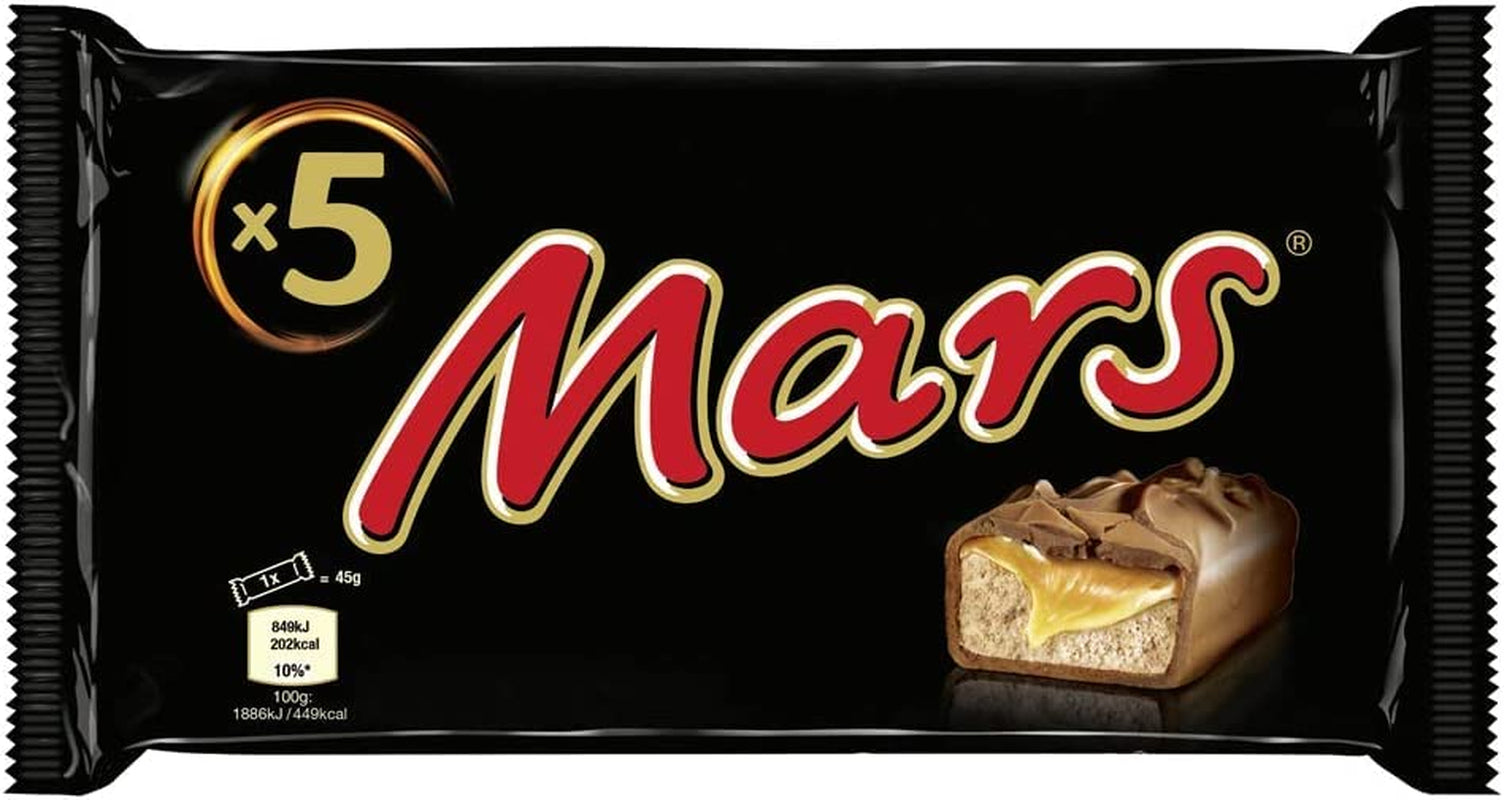 Chokoladebar karamelchokolade 1 pakke 5 stænger (1 x 225 g) (pakke med 4)