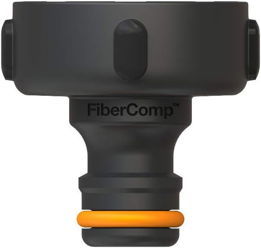 Fiskars vandhaneforbindelse, til vandhaner, Ø 21mm (G 1/2"), FiberComp, Universal størrelse, 10g, sort/orange, 1027053
