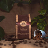 VietBeans Traditional – Ganze Kaffeebohnen – Traditionelle Trommelröstung – Hochwertiger vietnamesischer Kaffee – Geeignet für Fullyautomaten - 250g