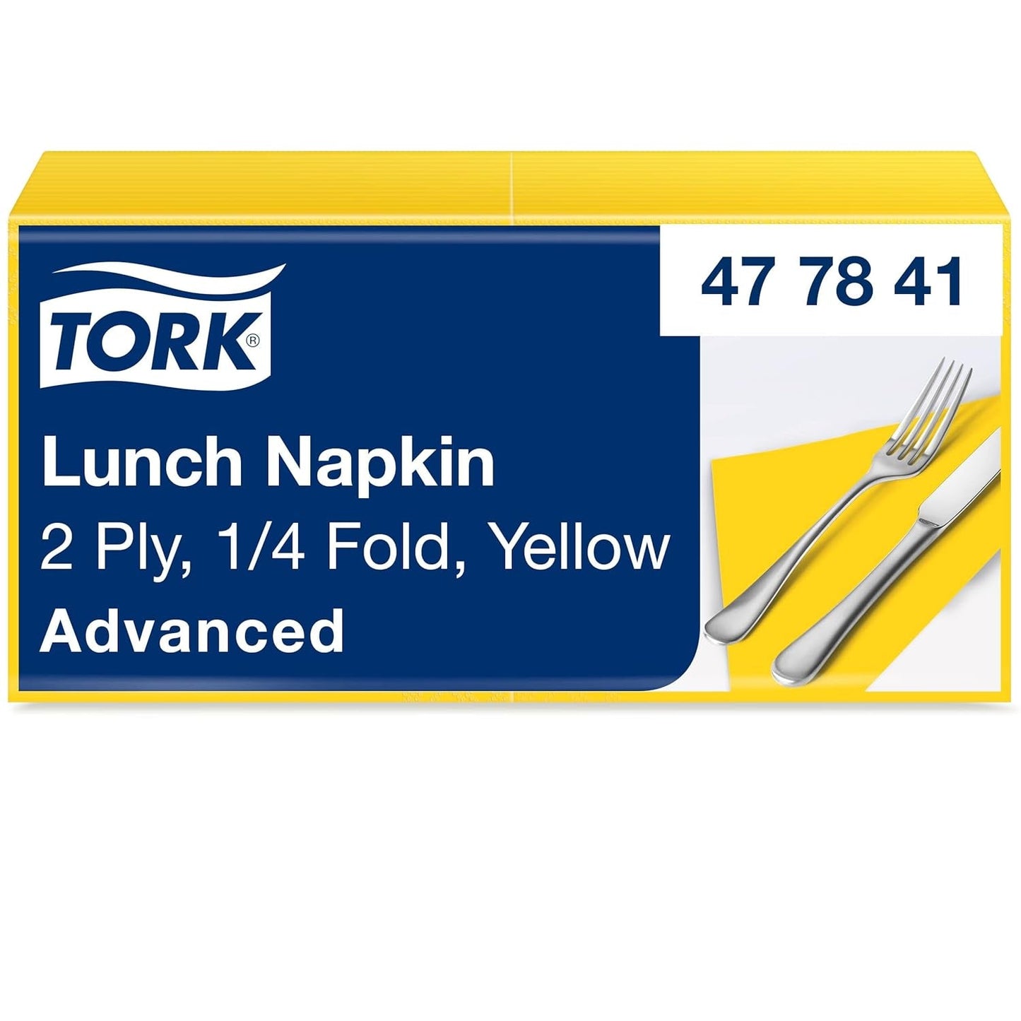 Tork 477840 Lime frokostservietter / 2-lags servietter til små måltider eller snacks / Avanceret kvalitet / 10 X 200 (2000) Papirservietter / 32,6 X 33 cm (L X B) / 1/4 fold