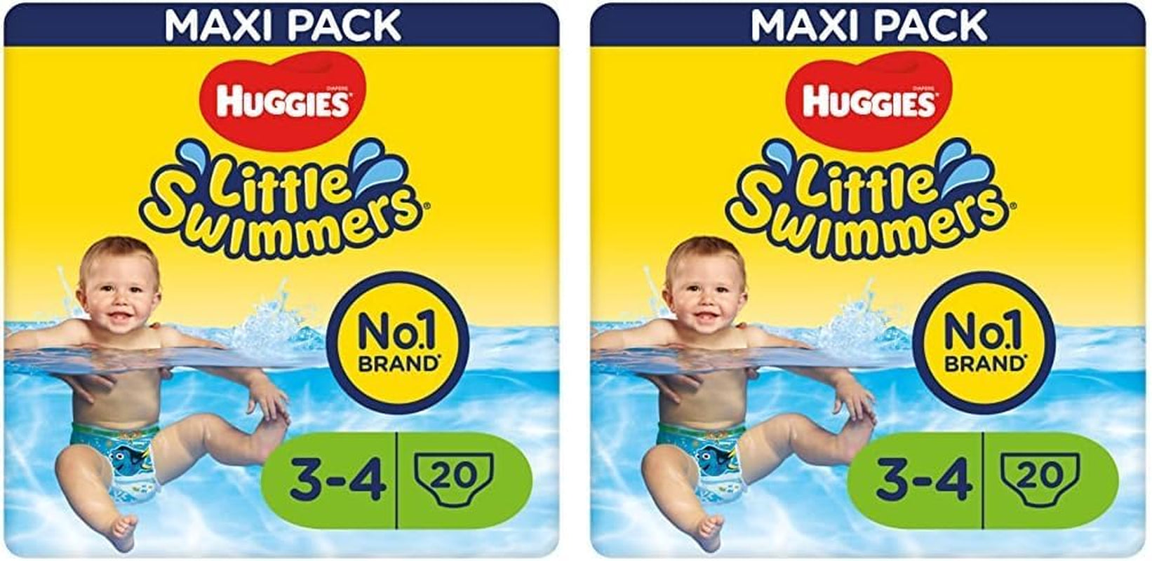 Huggies Little Swimmers svømmebleer, størrelse 3-4 (7-15 kg), 1 pakke med 20 stk.