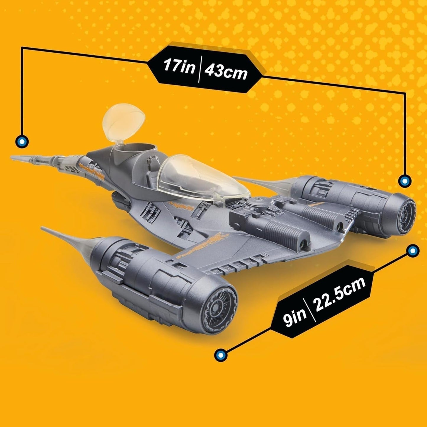 Star Wars Epic Hero Series N-1 Starfighter of the Mandalorian, store actionfigurer og spændende tilbehør til spændende manøvrer, spændende gave actionfigurer Naty Shop