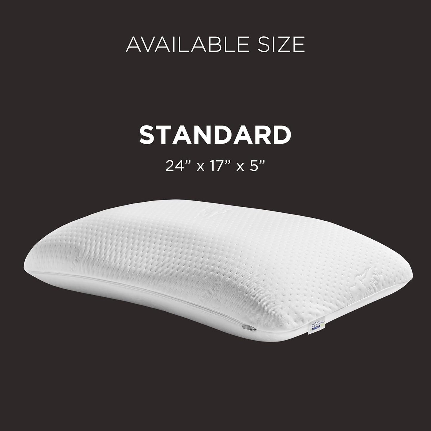 TEMPUR-PEDIC Symphony Pude Lavet af memory skum, Luksuriøs, Blød, Standard, Hvid Standardpuder Naty Shop