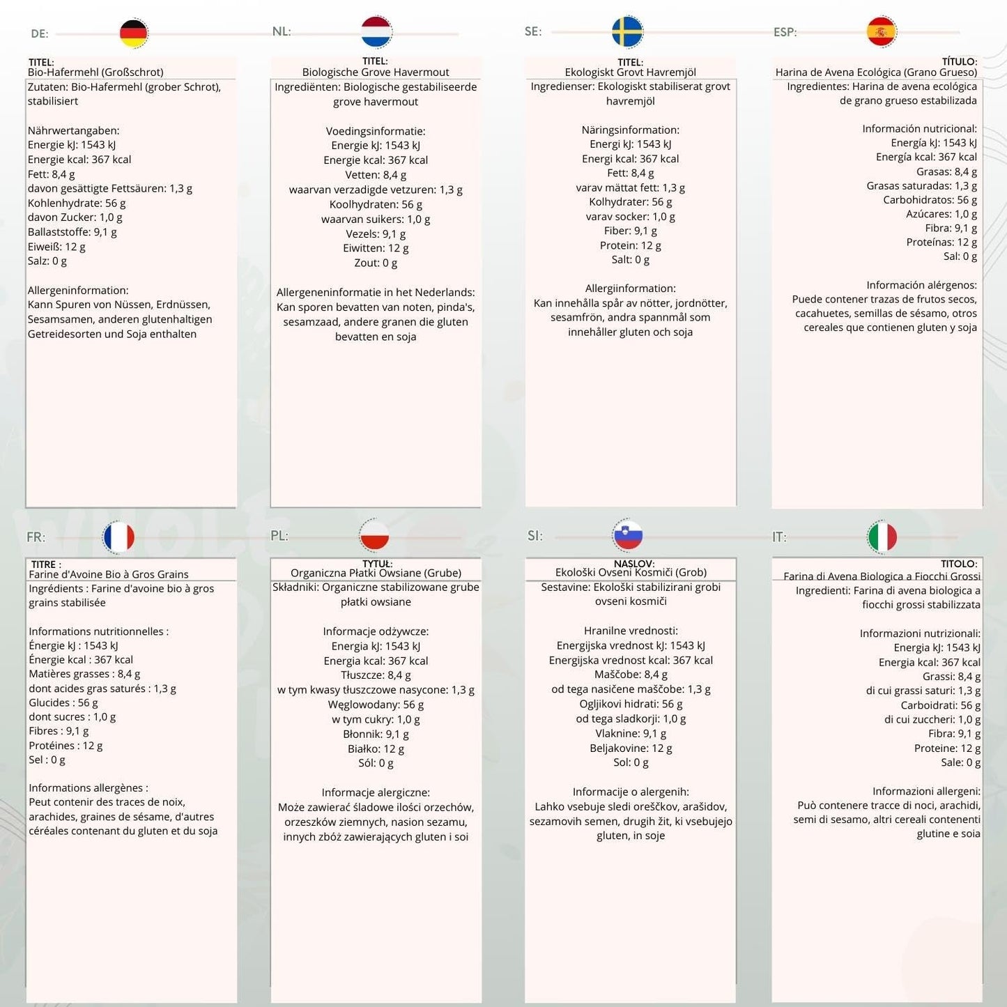 Pinhead Økologisk Wholefood Jordhavregryn (grovt) - 1 kg, stabiliseret, ikke-GMO, vegansk, fiberrigt, kontrolleret økologisk landbrug