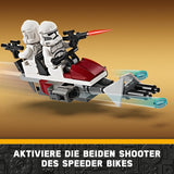 LEGO Star Wars 75372 Clone Trooper & Battle Droid Battle Pack, inkl. 4 minifigurer, 5 droider og speeder motorcykel med skydespil - Byggelegetøj til drenge og piger på 7+ Byggesæt Besuche den LEGO-Store