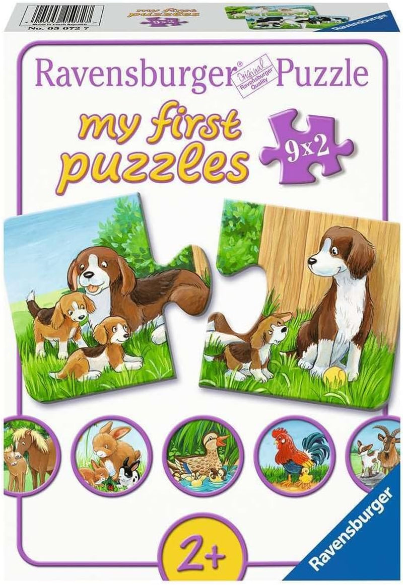 Ravensburger Puslespil for børn - 05072 Farm Animal Families - Mit første 9X2 puslespil - Puslespil for 2-årige Puslespil Naty Shop Standardtitel
