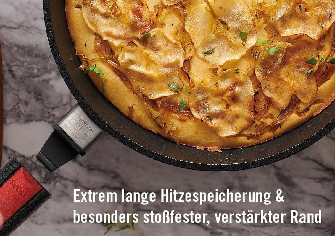 Woll Nowo Titanium flad pande - induktion, 5 cm højde, aftageligt håndtag - til alle typer kogeplader, støbt aluminium, non-stick belægning Gryder og pander Naty Shop