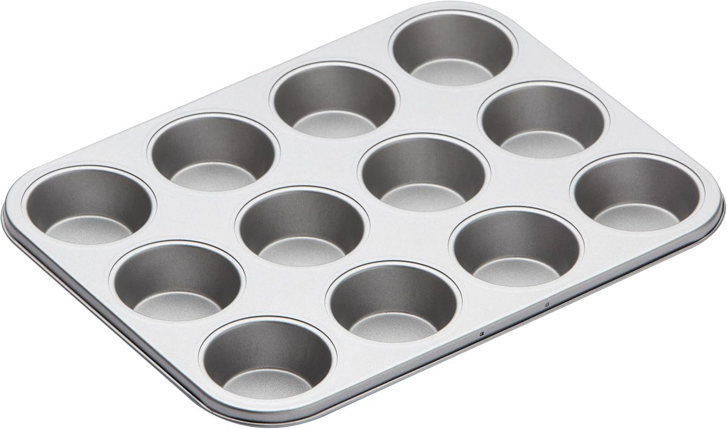 Kitchencraft muffins bageplade, non-stick låg, rummer 12 muffins, 35 cm X 27 cm bradepander & bakker Naty Shop