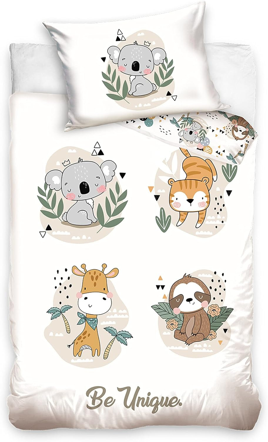 Sengetøj til drenge, forskellige motiver, 100% bomuld Sengetøj - børn Naty Shop Dyr