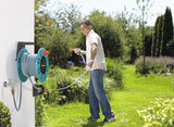 Gardena Classic 60 vægslangetromle med slangestyretromle: Til nem vægmontering, med anti-drypsystem, vinklet tilslutning, stor kapacitet, pladsbesparende (2650-88)
