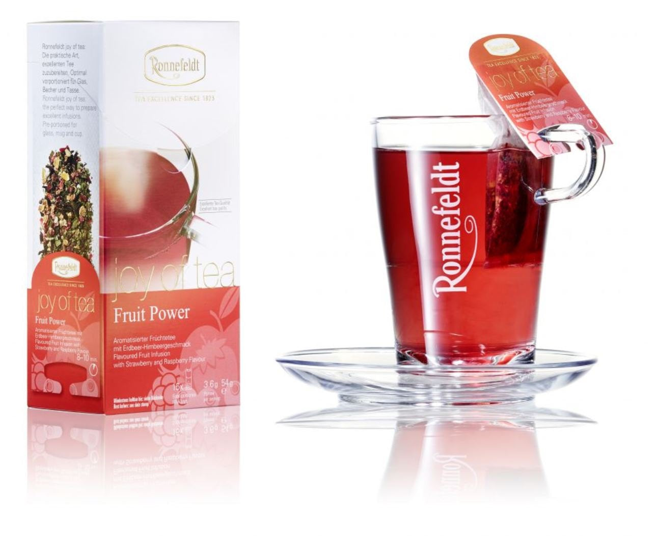 Fruit Power "Joy of Tea" - Frugtte med jordbær- og hindbærsmag, 15 teposer, 54 g