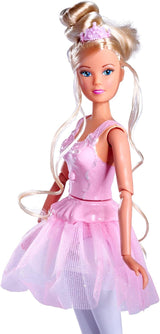 Simba 105733603 - Steffi Love Dancing Ballerina, Steffi som ballerinadukke med dyreven og roterende nederdel, legedukke 29 cm, fra 3 år