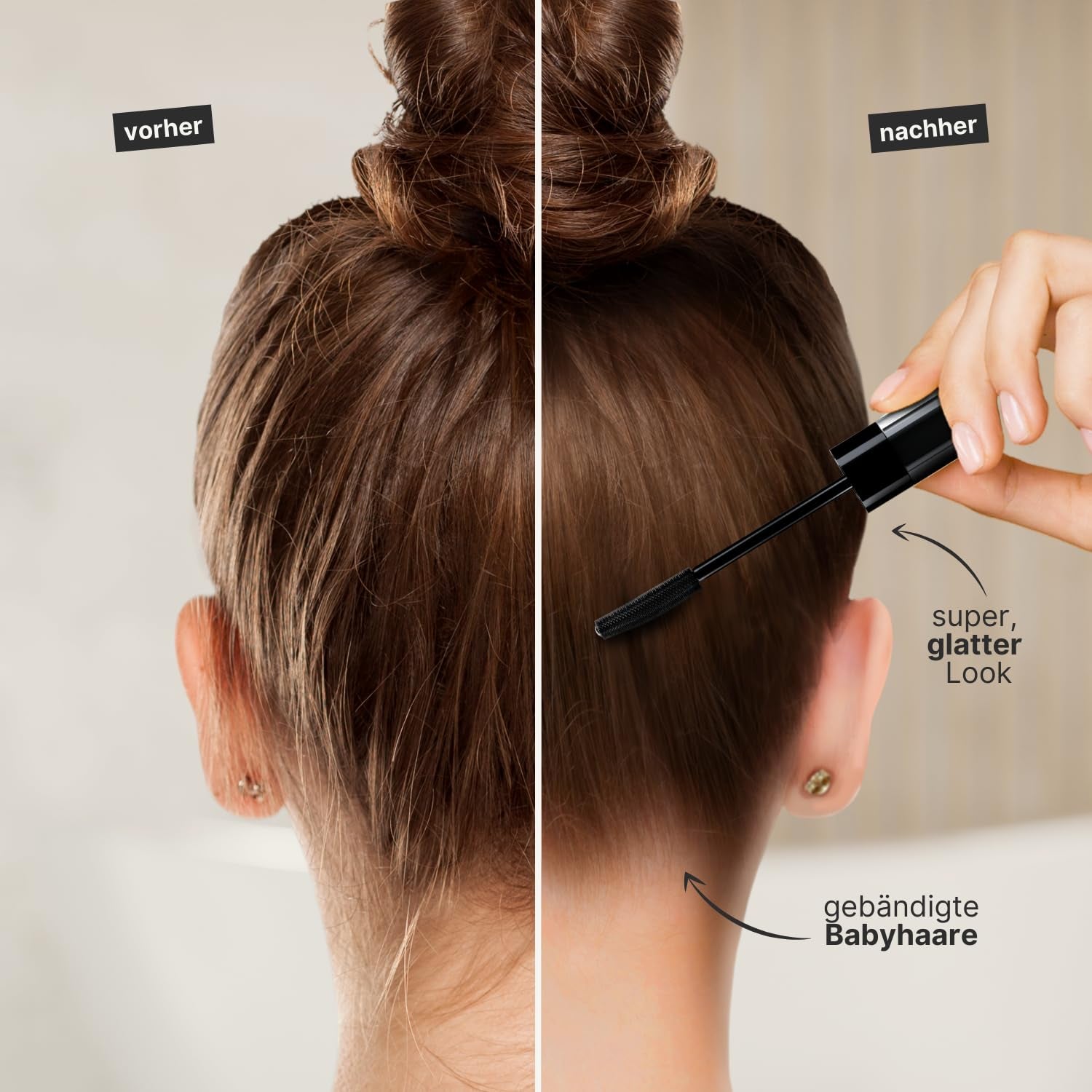 IMPERIO Hair Finishing Stick til babyhår - Premium mascara til babyhår for at tæmme fint og ødelagt hår - 12ml Transparent hårfarve Naty Shop