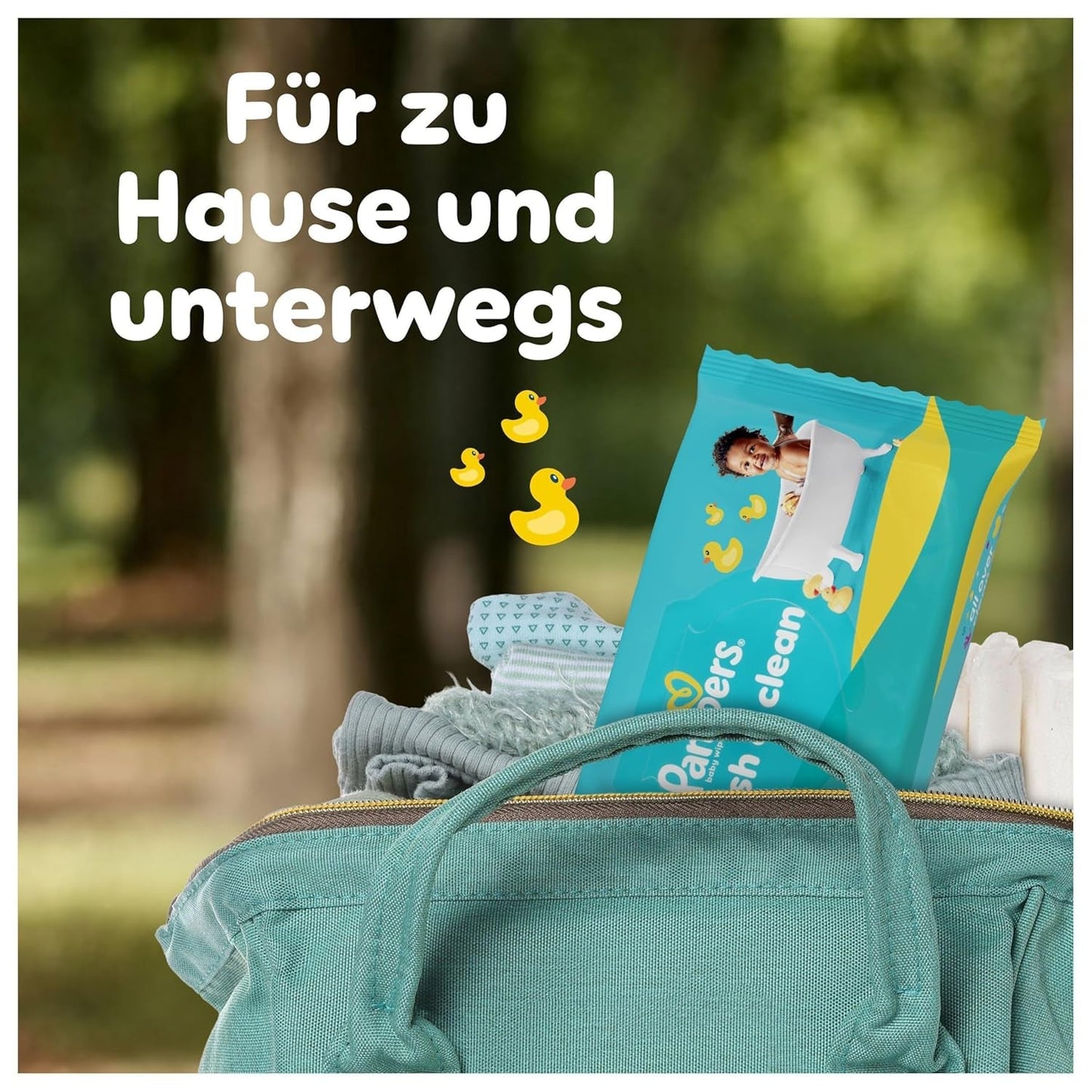 Pampers Fresh Clean vådservietter, 15 pakker med 80 servietter, 1200 servietter i alt, let duft, også velegnet til hænder og ansigt