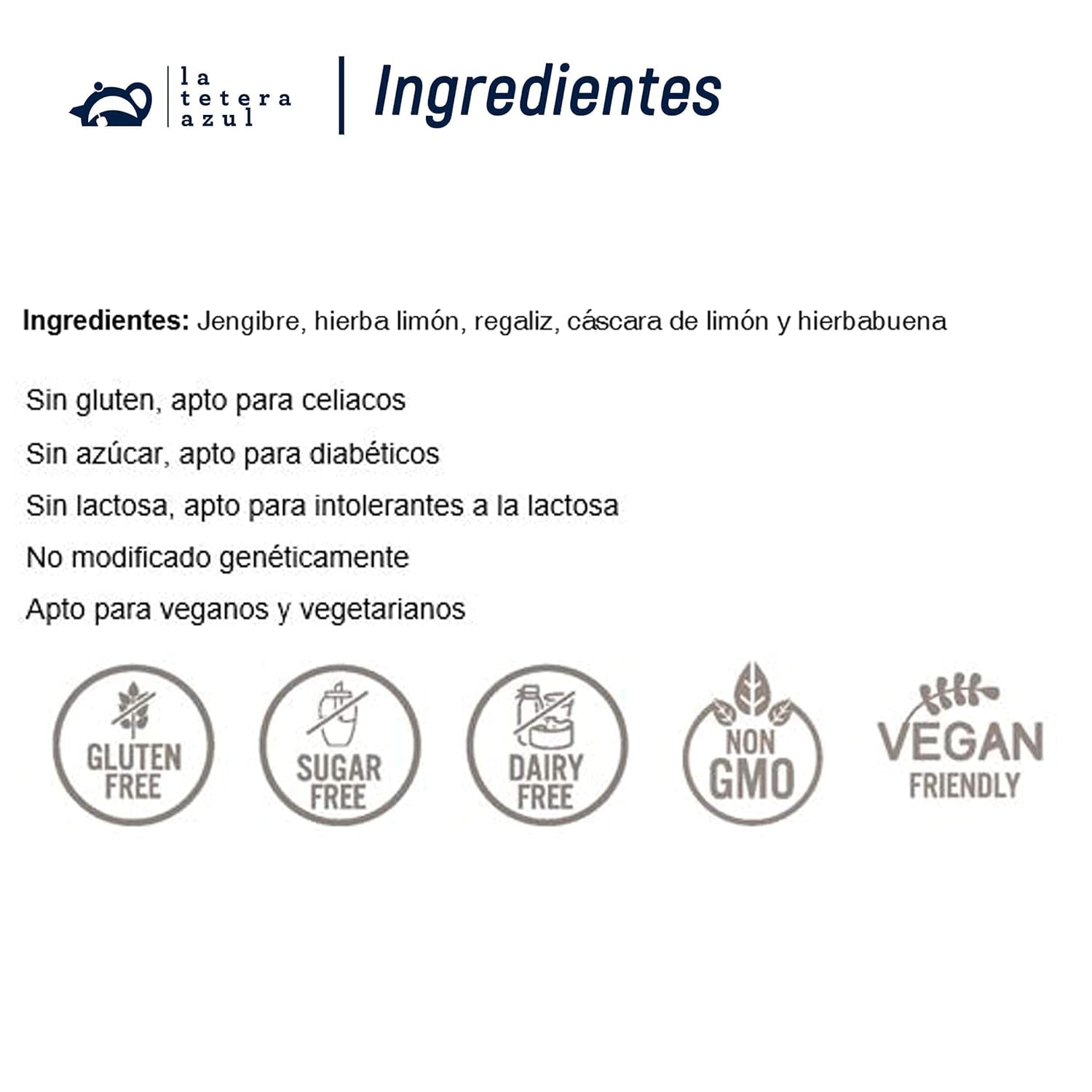 LA TETERA AZUL Økologisk infusion af ingefær og citron. Økologisk te til vægttab i pyramider. Ingefær og citron. 20 pyramider.