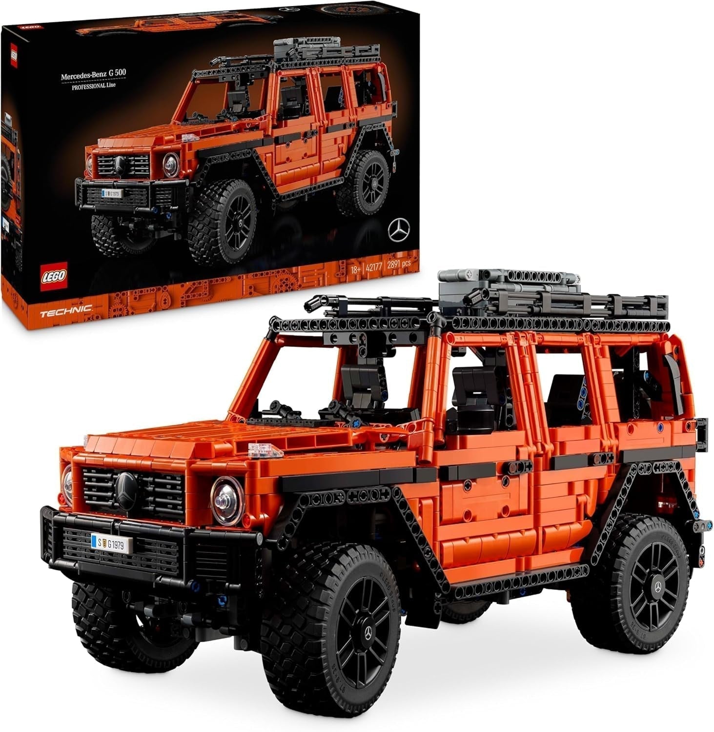 LEGO Technic Mercedes-Benz G 500 Professional Line G-klasse bilmodelbyggesæt Voksengave Luksus terrængående køretøjssæt Mercedes samlerlegetøjsbil 42177 Byggesæt Besuche den LEGO-Store Standardtitel