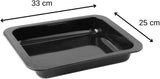 Zenker Ofenbackform (33 X 5 X 25 Cm) SPECIAL MADLAGNING, Rechteckige Auflaufform Mit Enamelle-Versiegelung, Backform Mit Extra Hohem Rand (Farbe: Schwarz), Menge: 1 Stück Forme og bakker til bagning Naty Shop