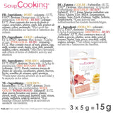 Scrapcooking - Sæt med 3 metallisk madfarve - Madfarve: guld, rosaguld og rubin - spiselig madfarve til bagning, kager, småkager, kager, chokolade - 4019