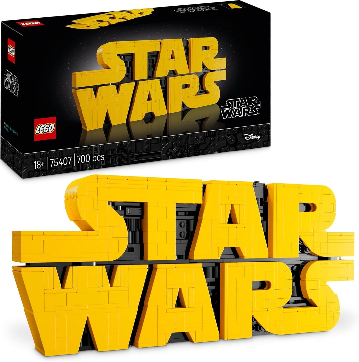 LEGO Star Wars 75407 Star Wars Logo Klodser - Voksen samleobjekt byggesæt - Popkulturmodel - skrivebordsudstillingsstykke - Gaveidé til voksne og teenagefans Byggesæt Besuche den LEGO-Store Standard titel
