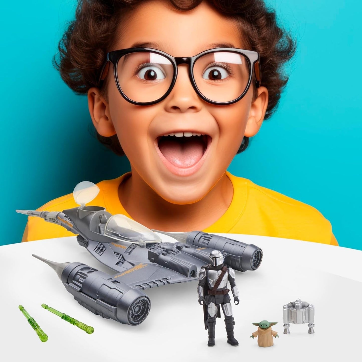 Star Wars Epic Hero Series N-1 Starfighter of the Mandalorian, store actionfigurer og spændende tilbehør til spændende manøvrer, spændende gave actionfigurer Naty Shop