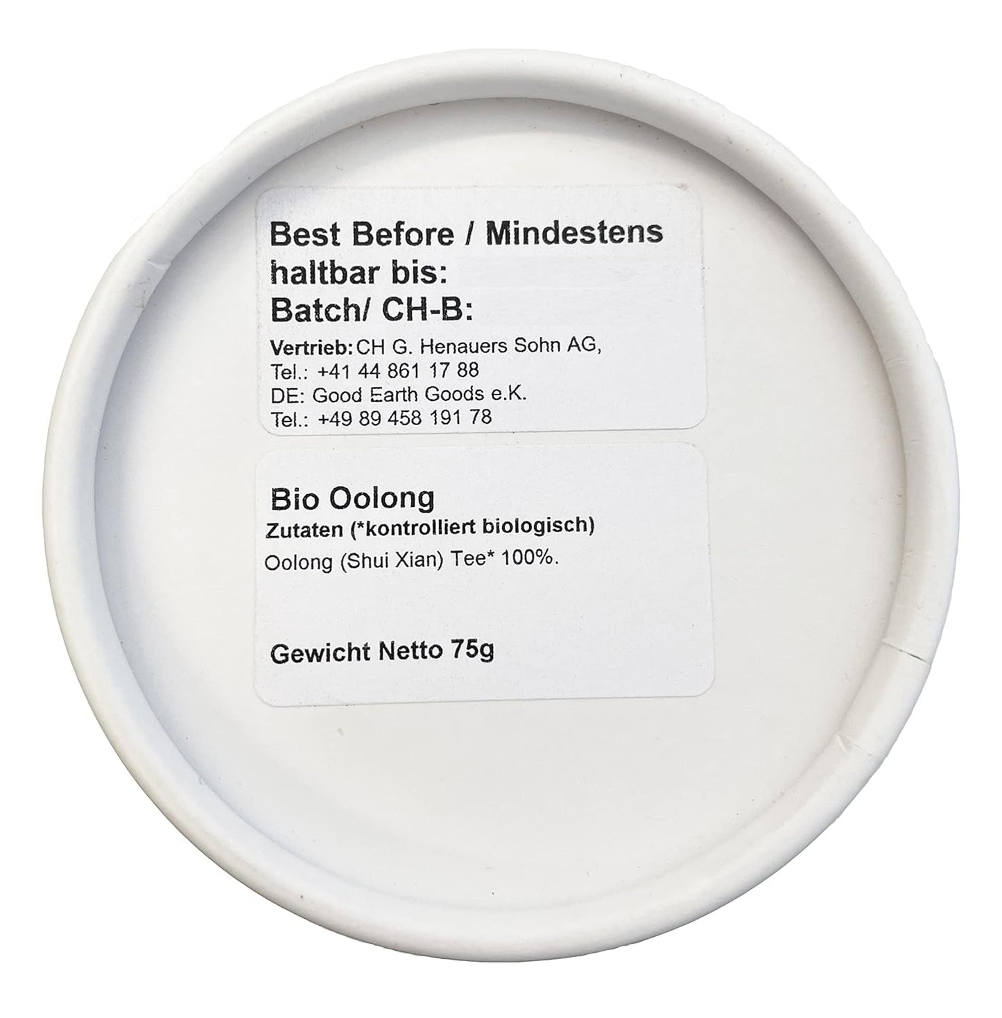 Økologisk Oolong (Shui Xian), pakke med 1 (1 x 75 g)