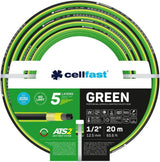 Haveslange Cellfast GREEN ATS2, holdbar, fleksibel, 5-lags, ATS2 krydsfletning, UV- og algebestandig, tungmetalfri, 30 bar, -20/+60°C kortvarig, 3/4", 20m