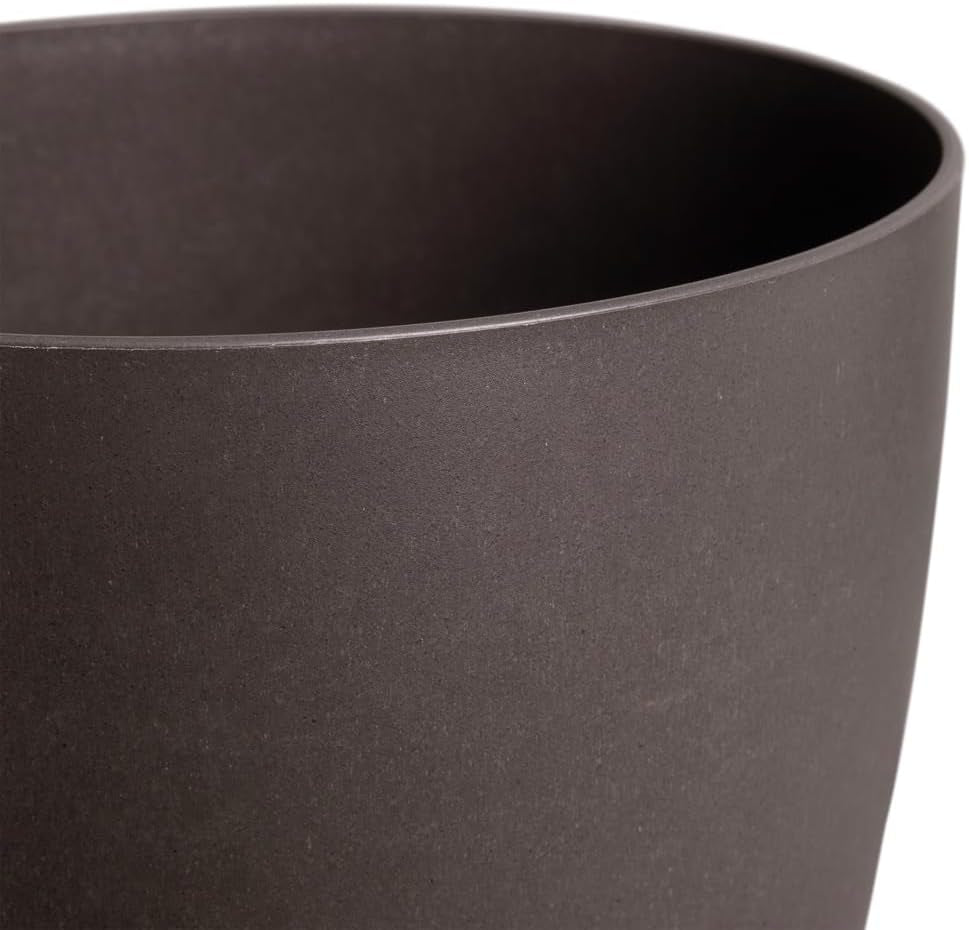elho The Coffee Collection, rund indendørs kande, 18 cm, lavet af kaffegrums og genbrugsplastik - brun/espresso brun
