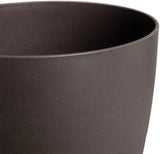 elho The Coffee Collection, rund indendørs kande, 18 cm, lavet af kaffegrums og genbrugsplastik - brun/espresso brun