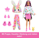 Barbie Cutie Reveal Dukke og tilbehør, Batik Bunny Plush Outfit og 10 farveskiftende overraskelser, Color Dream Series, HRK38 Naty Shop Dolls