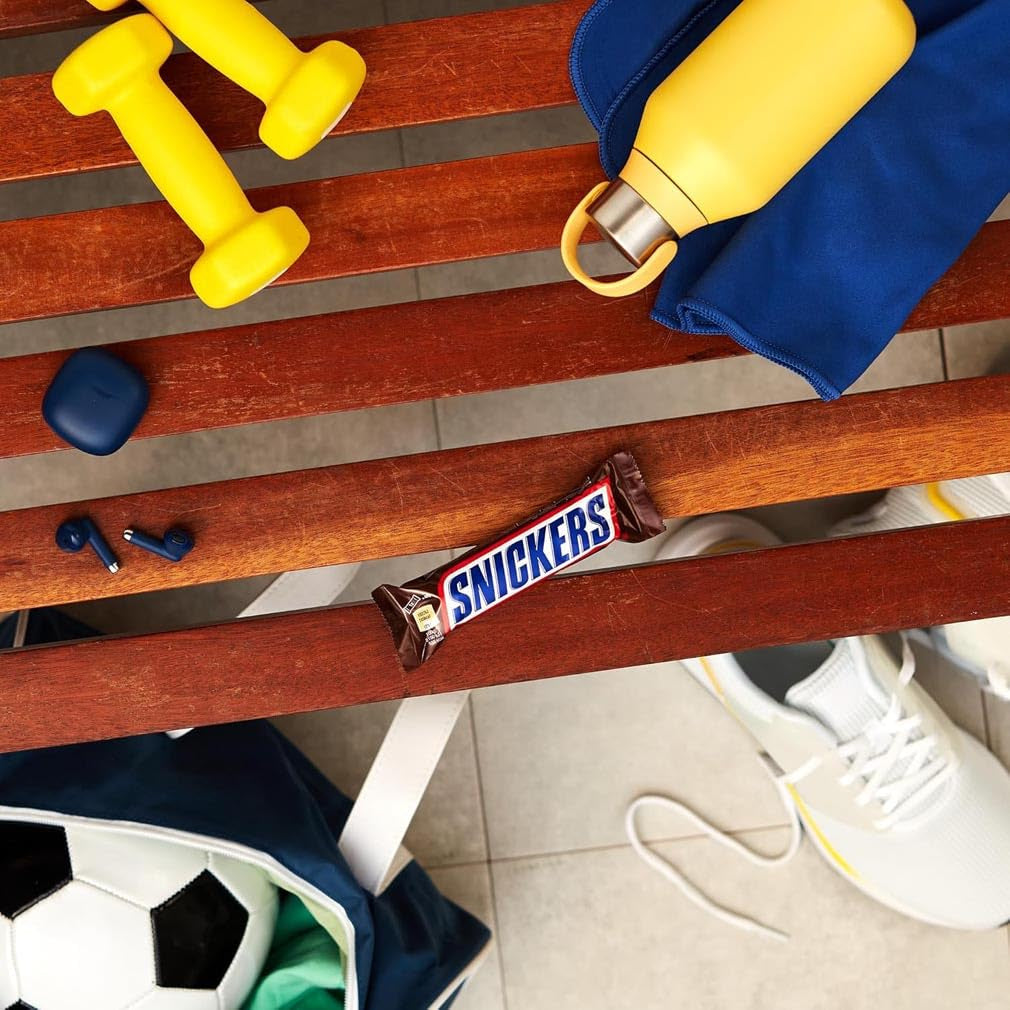 Snickers Chocolate Bar Peanut Caramel 5 Bar Pack | Snack fodbold | (1 x 5 x 50 g)