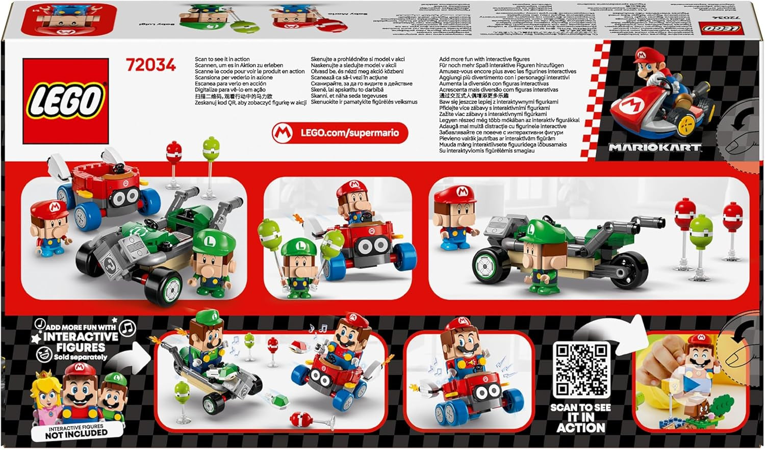 LEGO Mario Kart - Baby Mario vs. Baby Luigi Nintendo samlerfigurer 2 Bygbare Speedmen-legetøjsgave til drenge, piger og spillere i alderen 8+ Eventyrlegetøj 72034 Byggesæt Besuche den LEGO-Store