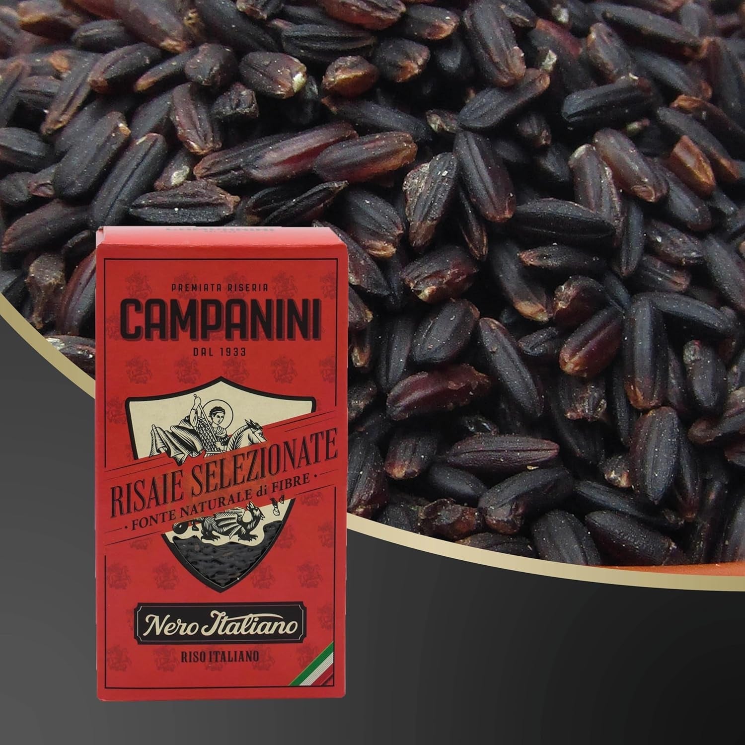 RISO NERO sorte ris RISERA CAMPANINI 500g fra Italien Orientalsk ris