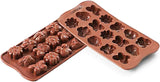 Silikomart 199199, form til chokolade, Forårsmodel, 15 praliner, Brown Kitchen Naty Shop