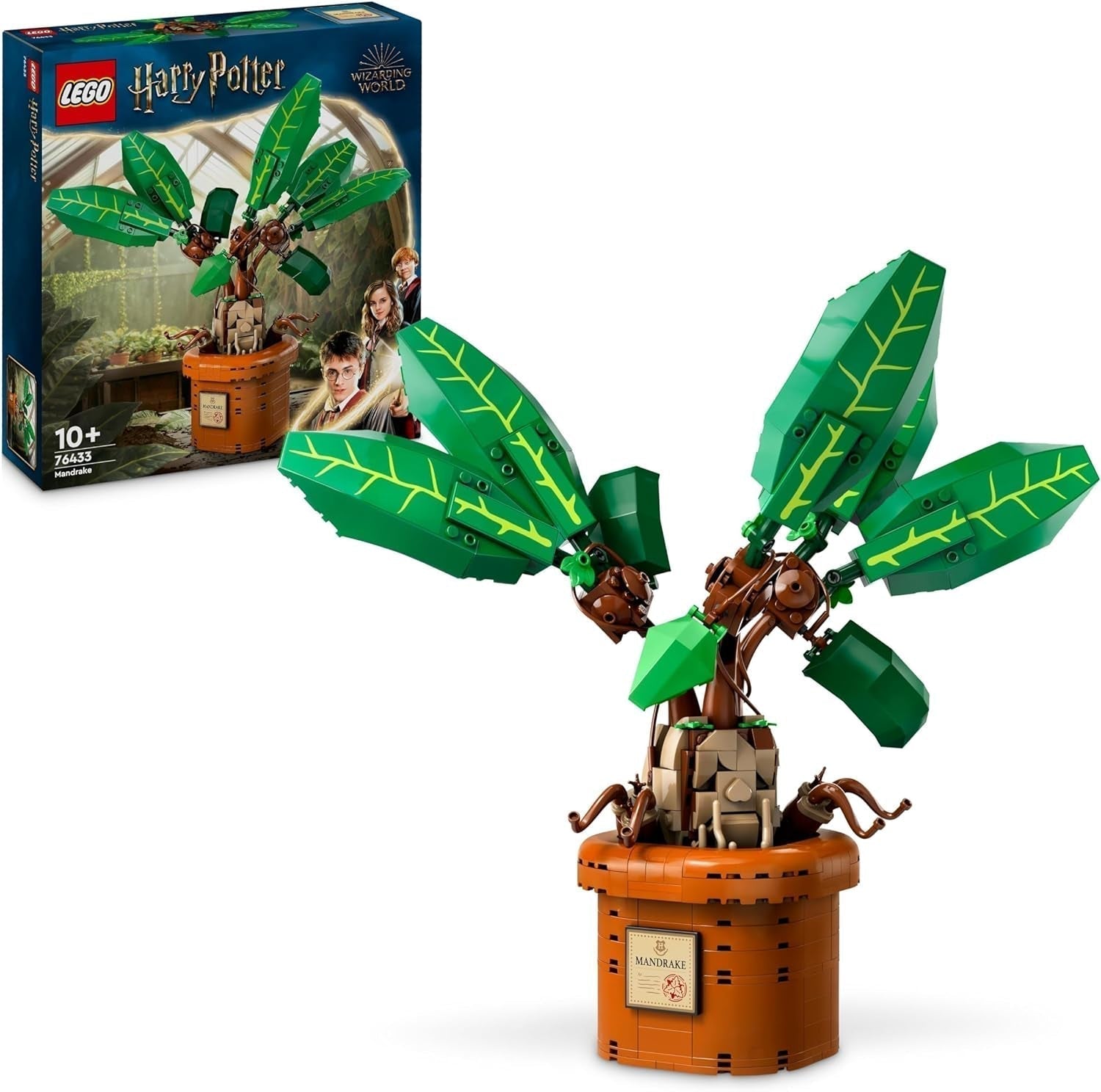 LEGO Harry Potter Magic Potion Plant: Mandrake, potteplantelegetøj, magisk gave til piger, drenge og alle fans, fantasifuldt legesæt til børn, boligdekoration 76433 Byggesæt Besuche den LEGO-Store Standard titel