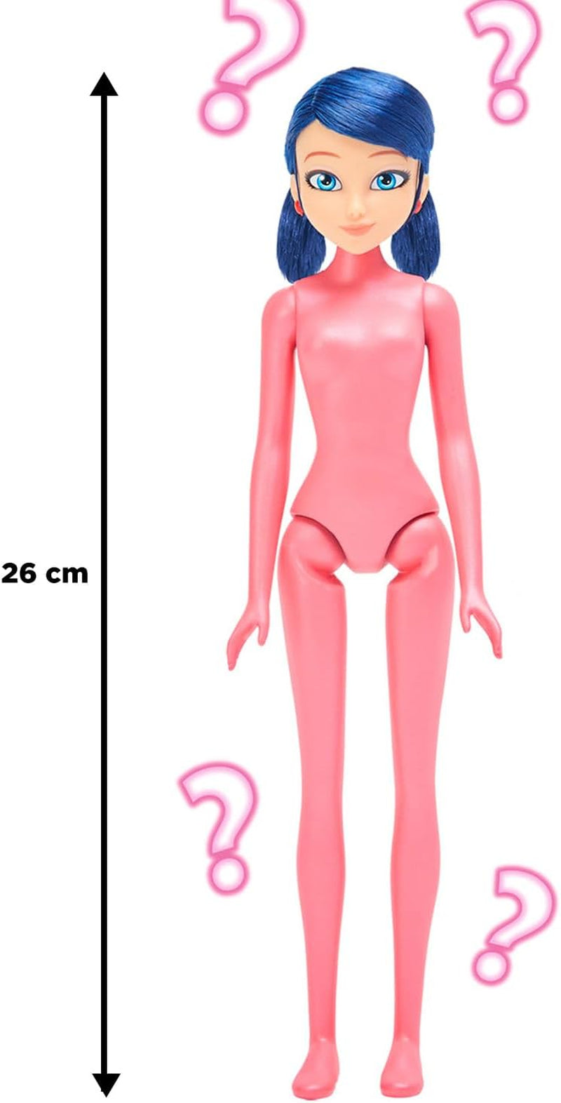 Bandai - Mirakuløs Mariehøne - Dukke Marinette Farveskift Overraskelse - Mirakuløs Jointed Dukke, 26 Cm + 3 overraskelser - Tilfældig model - P50390 Dolls Naty Shop