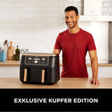 Ninja Foodi AF400EUCP MAX Dual Zone Airfryer, 9,5L Airfryer, 2 rum, med tang, non-stick belægning Husholdningsapparater Naty Shop