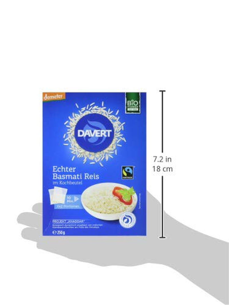 Davert økologiske basmatiris i kogeposer, 2 poser, 250g