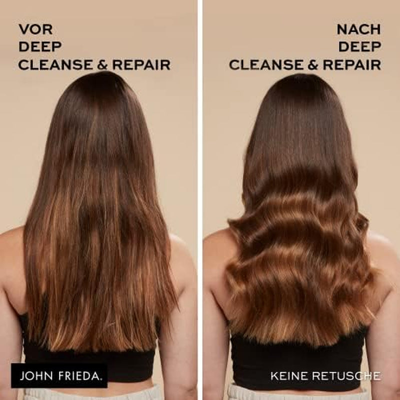 John Frieda - Deep Cleanse & Repair Mask / Treatment - Indhold: 250 ml - Med hampfrøolie + nærende avocado - Beroligende hårmaske til beskadiget hår Naty Shop hårmaske