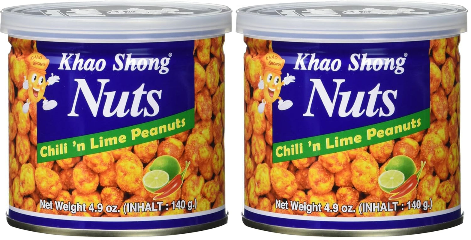 Khao Shong stegte grønne ærter med wasabi, sprøde ærter i en krydret dej, et fedtfattigt alternativ til nødder, medium krydret, 1 dåse på 140 g | 140 g (1 pakke)